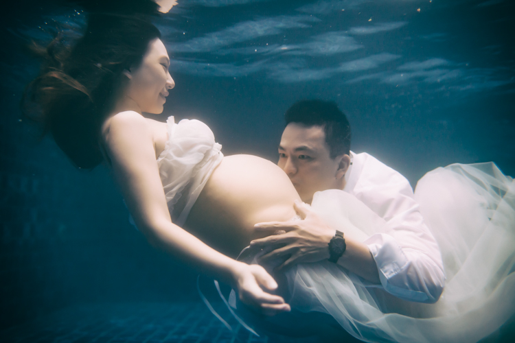 孕婦寫真，台中，自然唯美，水中拍攝，沐蘭，玩想影像